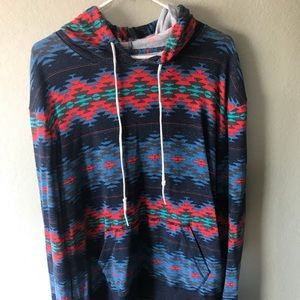 aztec print hoodie